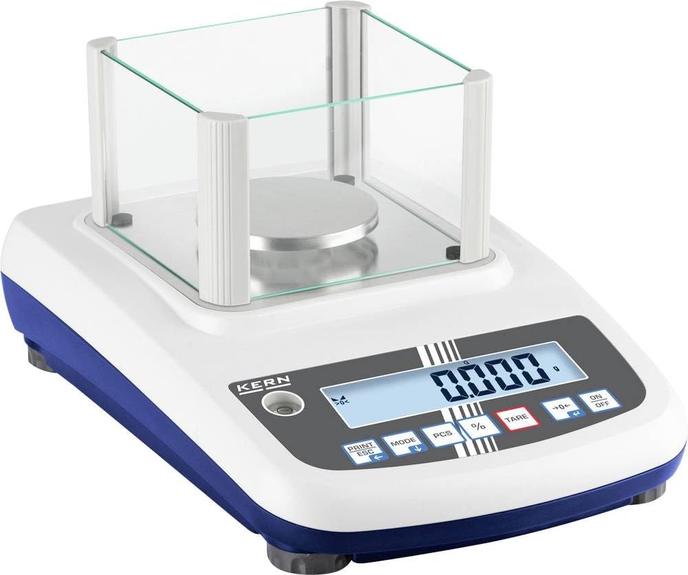 KERN & SOHN Kompakt-Laborwaage KERN PFB 120-3 (Abmessungen 165 x 280 x 75 mm, Gewicht 1,4 kg, Wägekapazität 1.200 g) PFB 120-3