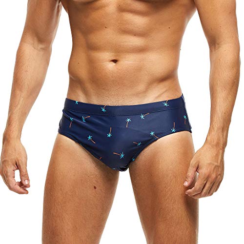 AIMPACT Mens Swim Briefs Beach Surf Swimsuits with Drawcord Sexy Swimming Bikini for Men ?Coconut?S(M)?