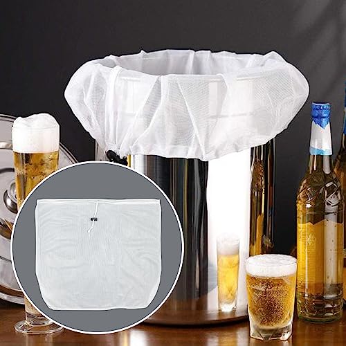 WYAN Brew Bags Filter Reusable-1 Pcs Fine Mesh Straining Bags,for Fruit Cider Grape Wine Press Drawstring Straining Brew in a Bag(41 * 46cm,70 mesh) - Image 4
