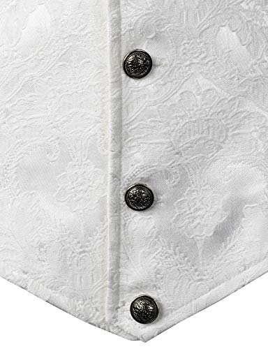 Image of VATPAVE Mens Victorian Suit Vest Steampunk Gothic Waistcoat
