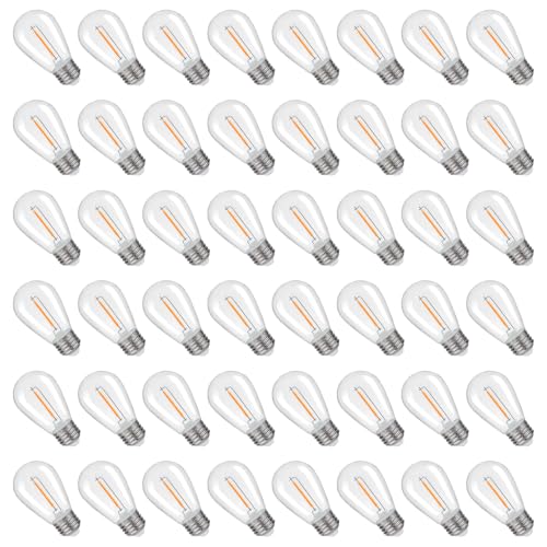 S14 Replacement LED Light Bulbs, Shatterproof & Waterproof 1W S14 LED Bulbs, E26 Base Patio Edison...