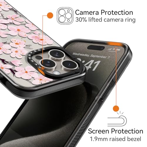 Coque iPhone 15 Pro durable noire 6,1 pouces résistante aux chocs