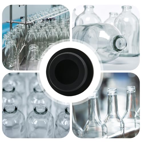 Image of T-Shaped Silicone Plugs, Elastic Waterproof Plugs with Solid Rubber Stopper, 26mm Diameter Black, Pack of 10