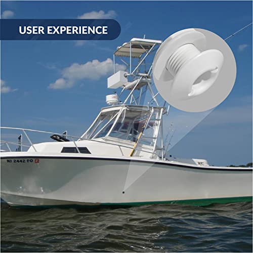 Five Oceans Fo1866 White Straight Thru-Hull Fitting Connection For Hose, 1/2 Inches, Injection Molded Polypropylene, Barbed, Resist Harsh Conditions #TOP5