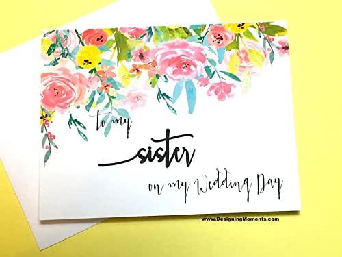 Amazon.com: To my Sister on my Wedding Day - Thank You Sister - Card