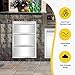 yuxiangBBQ Outdoor Kitchen Drawer, Stainless Steel Triple Drawer, 18W 24H 23D Double Wall Outdoor Kitchen Drawer, Kitchen Cabinet Grill Station or Grill Island