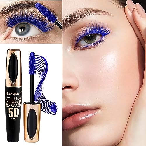 Blue Mascara Waterproof 4d Silk Fiber Lash Mascara, Long-lasting No Smudge and Clump Telescopic Mascara, Lengthening Thick Volumizing for Party Stage Use - Image 6