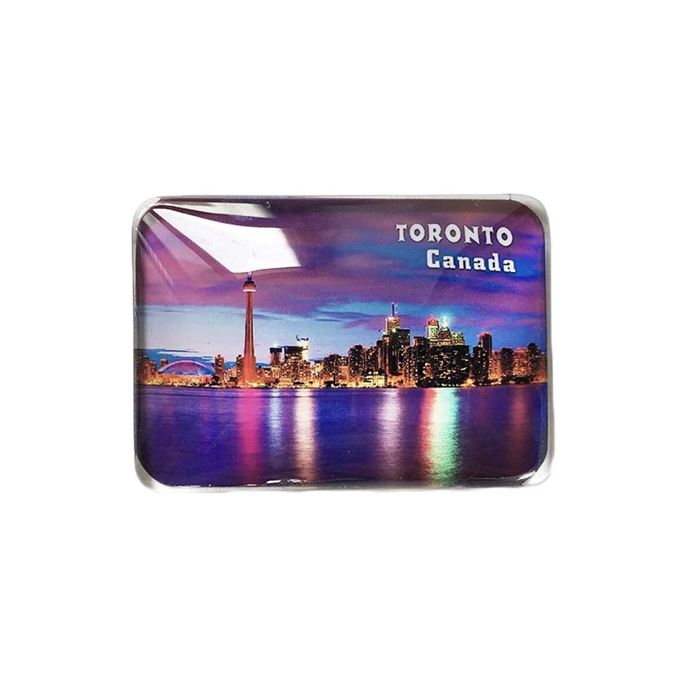 Wedarego Toronto Canada 3D Refrigerator Fridge Magnet Crystal Glass Handmade Tourist Travel Souvenir Collection Gift Whiteboard Magnetic Sticker Home Decoration