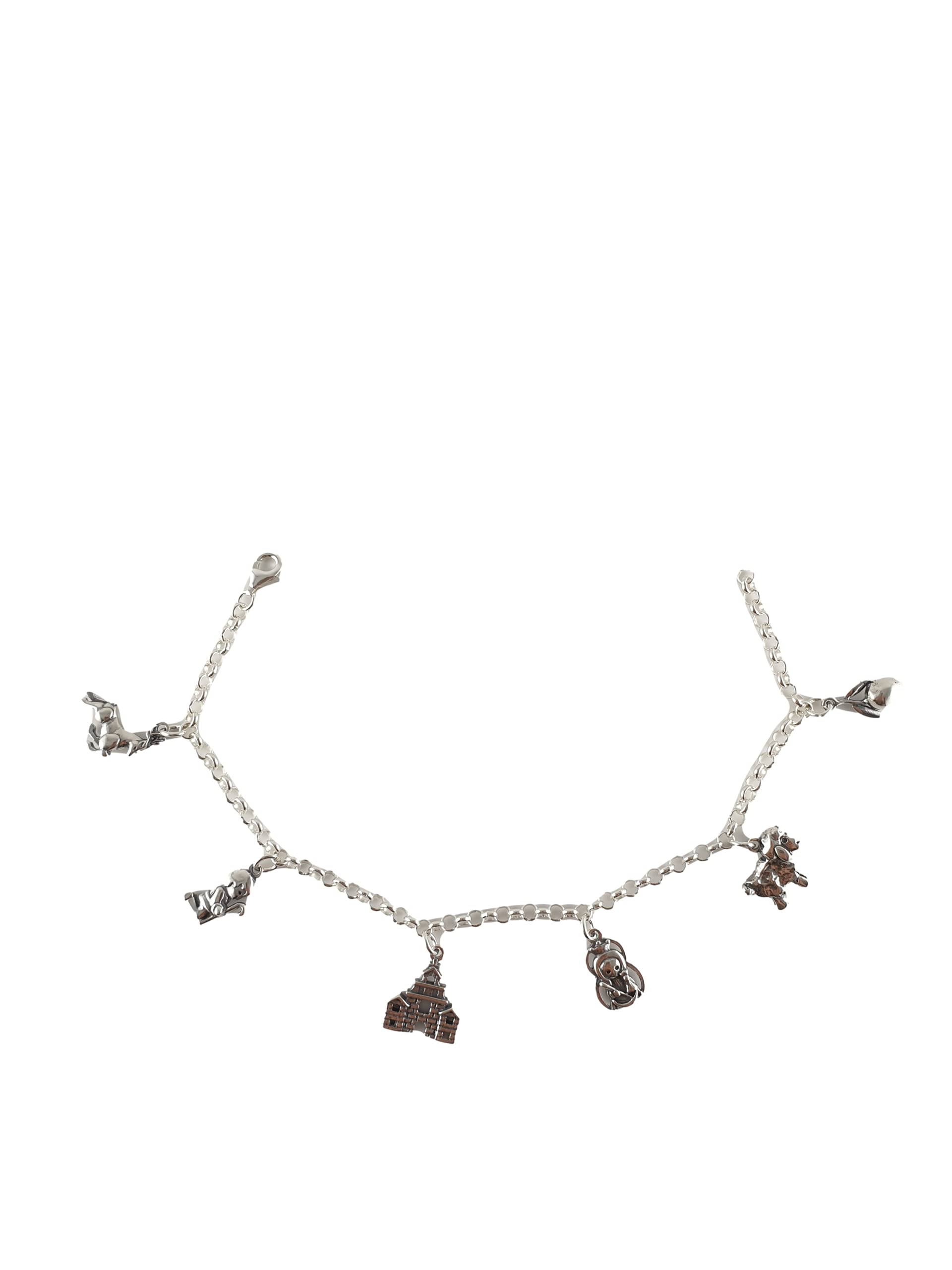 Pulsera plata ley virgen de la cabeza (morenita) 20cm
