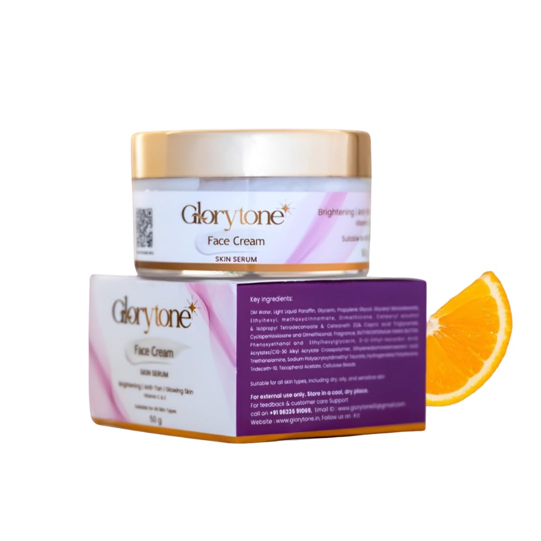 Glorytone Face Cream Skin Serum with Vitamin C & E, Brightening