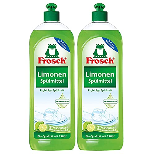 2x Frosch Spülmittel 750 ml mit fettlösenden Limonen-Extrakten