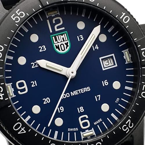 ルミノックス LUMINOX 腕時計 Sea Bass Carbonox グリーンロゴ X2.2003 ネイビー 44mm 日本未発売モデル スイス製 [並行輸入品] 商品画像5