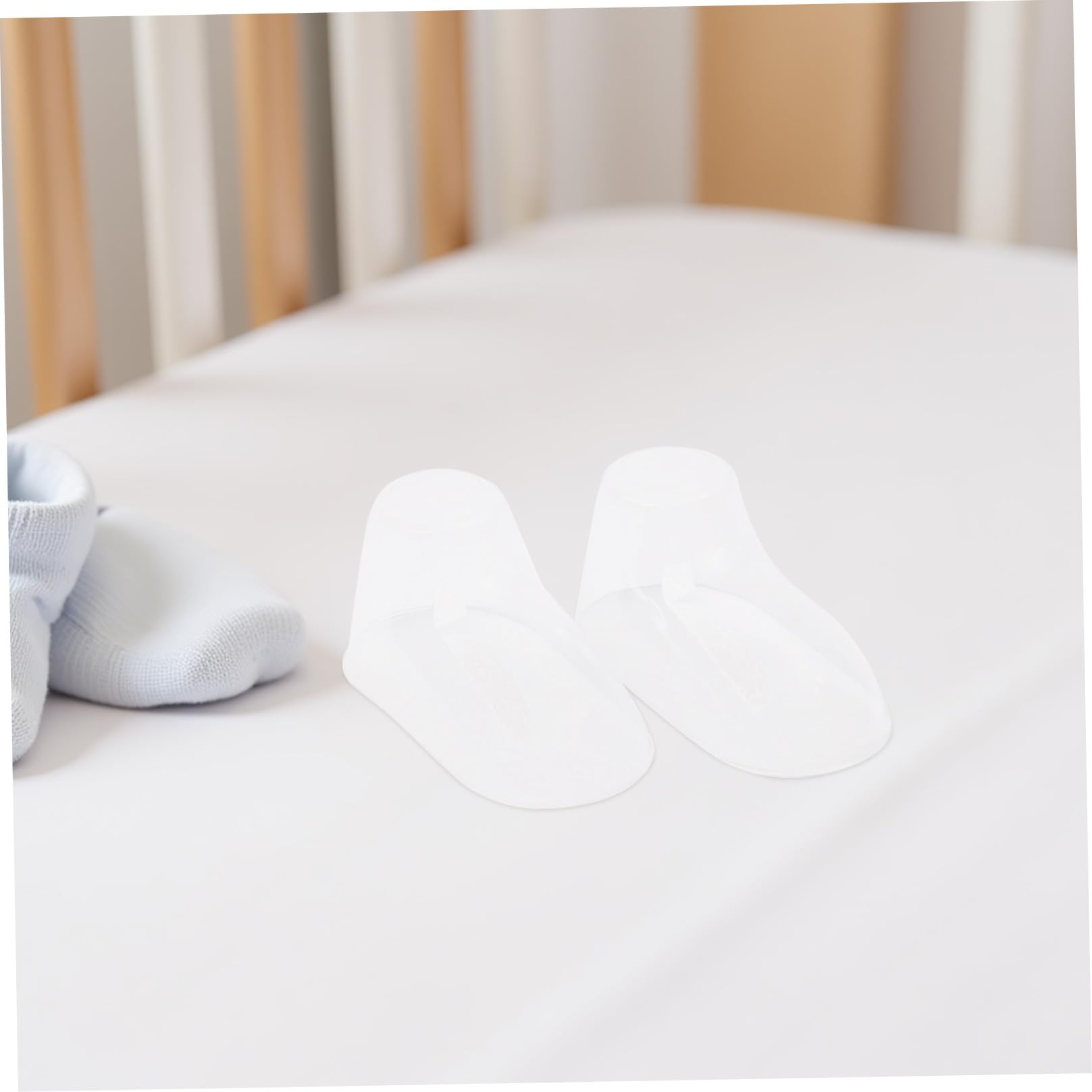 Transparente Kunststoff Babyfüße Schuh Präsentationsständer 100 Stück Schadstofffrei Langlebig für Babysocken und Kinderschuhe Formstabiler Schuhhalter für Schuhdisplays