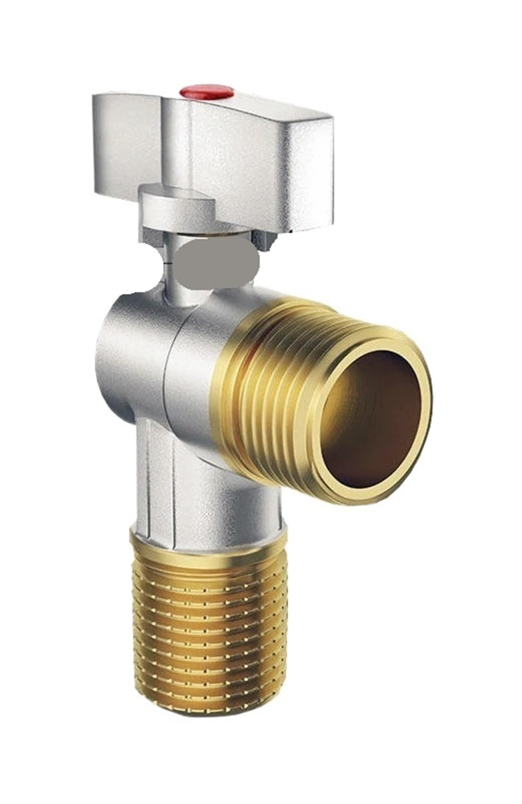 Yilwpv One Color 2 Pcs Brass Hot And Cold Water Faucet Angle Valve G1/2" Bathroom Kitchen Sink Stop Toilet Connection Pressure Regulator For Bathroom(Hot Water Valve)