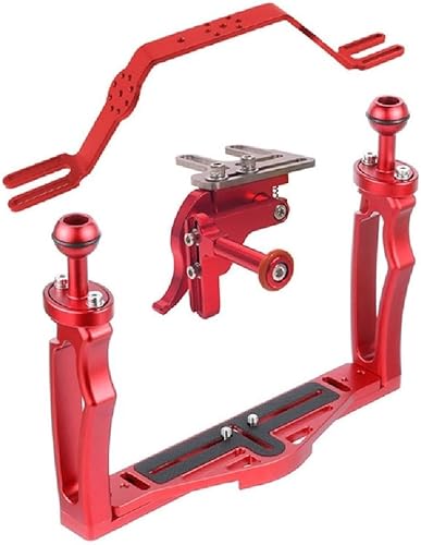 Soporte estabilizador de video subacuático Soporte de bandeja de cámara de aleación de aluminio Brazo de montaje de brazo de doble bola para buceo