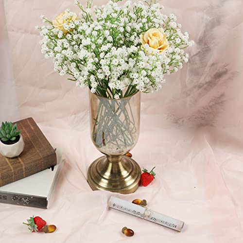 Homcomodar Fleurs Artificielles Babies Breath Lot de 12 Bouquets de Fleurs Faux Gypsophile Plantes pour Mariage Maison Décoration DIY