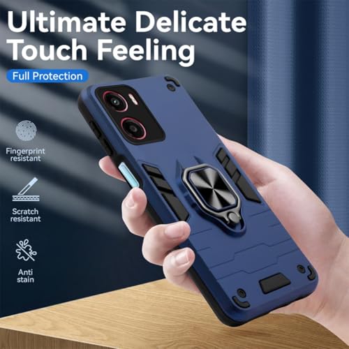Image of AIBEX Armor Back Cover Compatible for Motorola G05| Rugged Shockproof Case with Ring Holder & Kickstand | Military-Grade Protection | Magnetic Car Mount Compatible