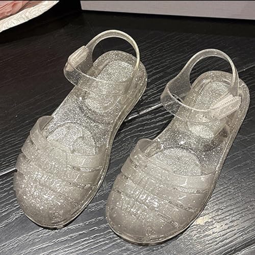 Girls Sandals Closed Toe Princess Summer Mary Jane Shoes Kids Toddler Beach Casual Wedding Party Dress Flat Sandal3