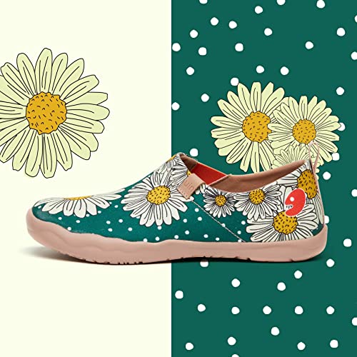 Image of UIN Women's Slip On Shoes Colorful Comfortable Lightweight Art Travel Sneakers Casual Floral Stylish Everyday Loafers