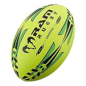 Ram Rugby Profi Training Rugbyball - 3D-Grip - Absolute top-Produkt Rugby bälle. Die nr. 1 in England (Fluor, 5)
