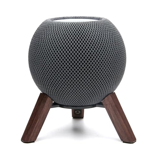 Wooden Desktop Speaker Stand for HomePod Mini, Wood Tripod Desk Stand Holder
