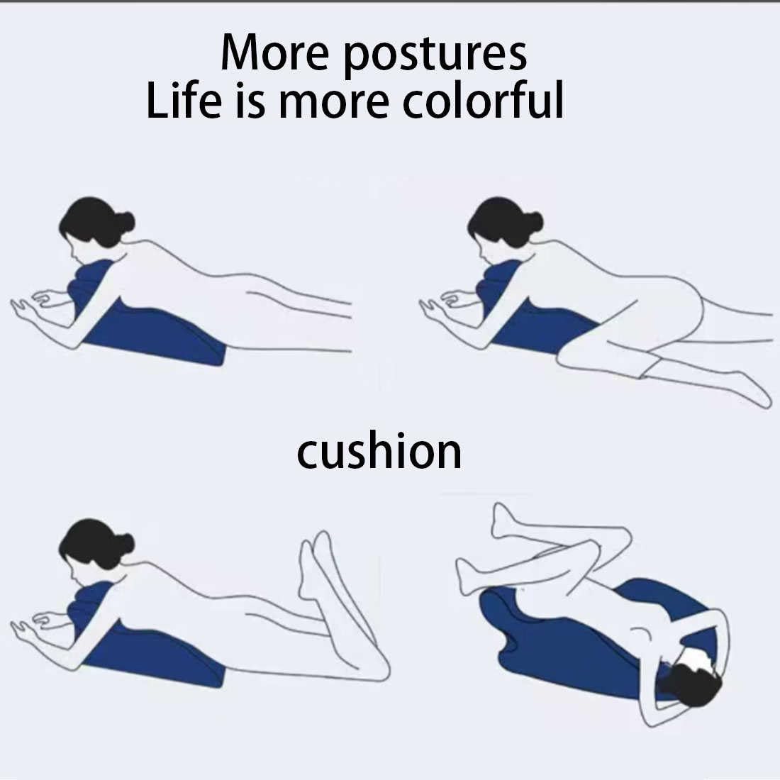 Almohada ergonómica, apoyo lumbar y almohada de espalda para relajación de hombros, suave y cómoda, soporta cualquier posición, almohada de apoyo lumbar, cojín de lectura para sentarse o dormir