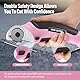 Elektrische Schere, Kartonschneider Schnurlose, 4V Elektrische Schneidemaschine Kabellose Elektrische Elektrischer Kistenschneider für Papier, Pappe, Teppich, Leder, Filz(rosa)