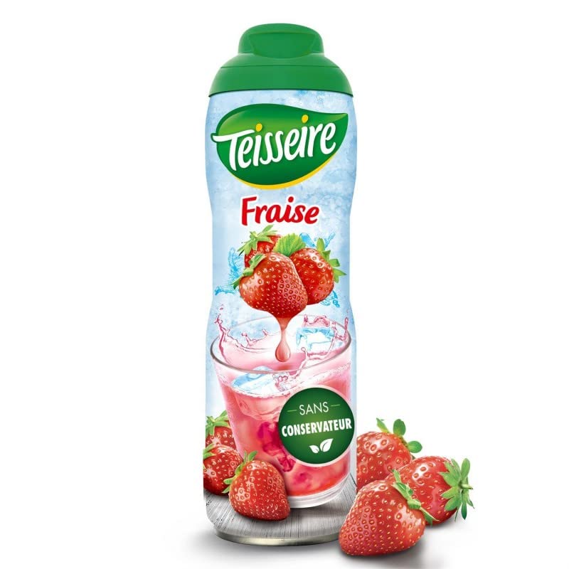 Teisseire - Puede Jarabe De Fresa 3X60Cl - Sirop Fraise Bidon 3X60Cl - Precio Por Unidad - Entrega Rápida