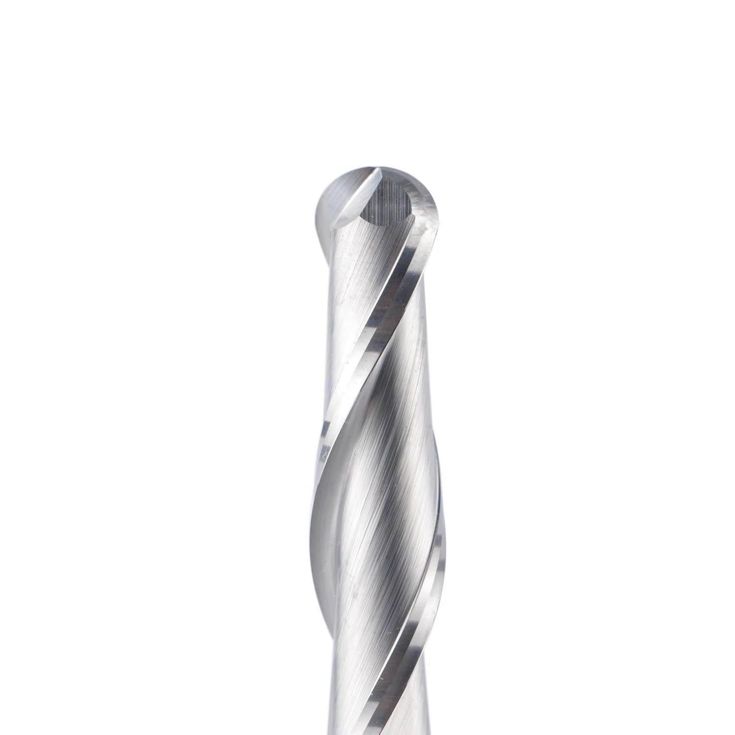 3,175 mm 4 mm 6 mm Schaft Hartmetall Kugelkopffräser 2 Flöten R0.5-R4.0 Schaftfräser Fräser for Holz und Aluminium CNC(W2B-R4.0-L42)