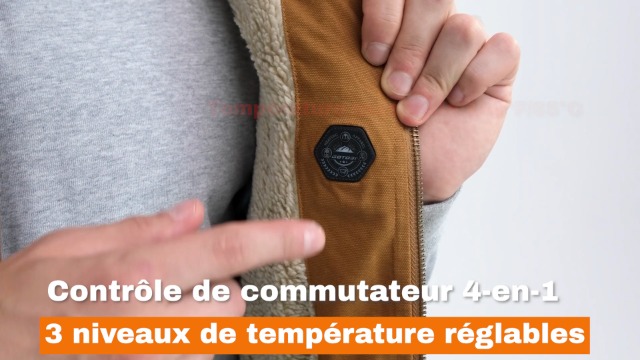 Vêtement Chauffant Outdoor Gilet Chauffant Femme GOTOBI - 9 Zones Chauffantes - Batterie 16000mAh - 7,4V - Polyester 9 Zones Chauffage