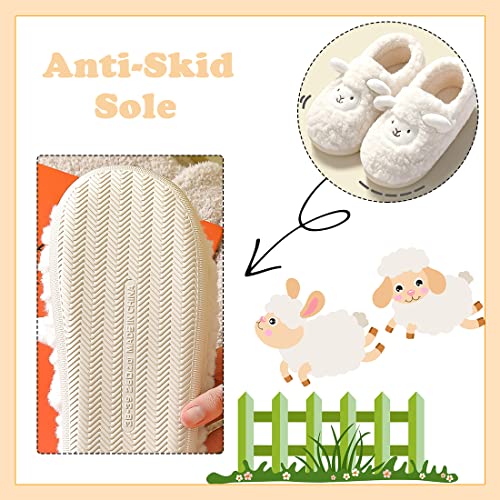 Fluffy Soft House Slippers for Woman Man Cute Sheep Animal Slippers Plush Warm Cozy Home slippers Indoor Outdoor3