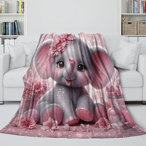 Plaid éléphant impression 3D chaude couverture de voyage et camping - 5