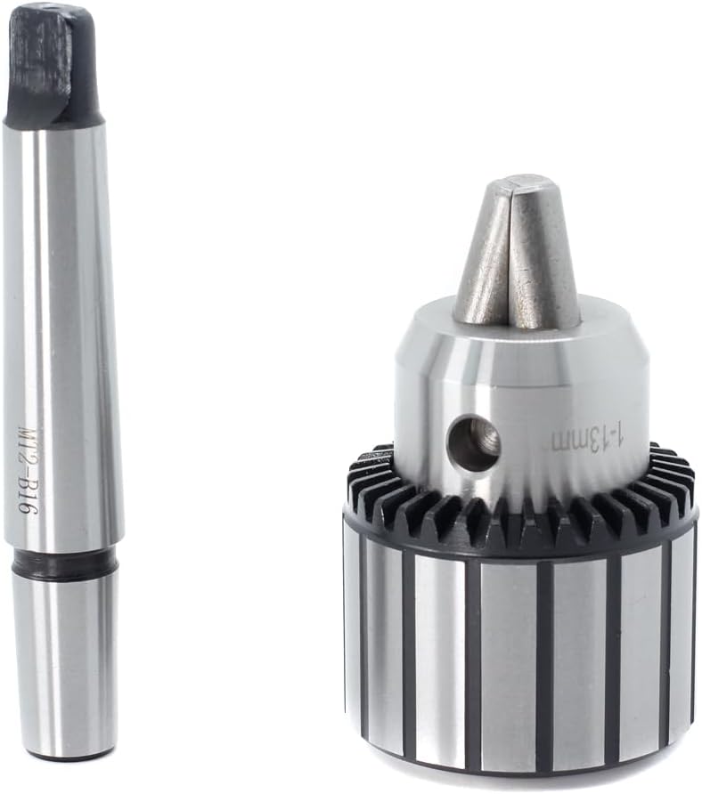 Drill Chuck JESTUOUS B16 Key Type 1/2 Inch(1-13mm) with MT2 Morse Taper Arbor Heavy Duty Chucks
