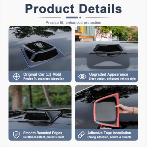Image of STHIRA Car Roof Decorative Cover Gloss Black Radar Decor Shell for Car