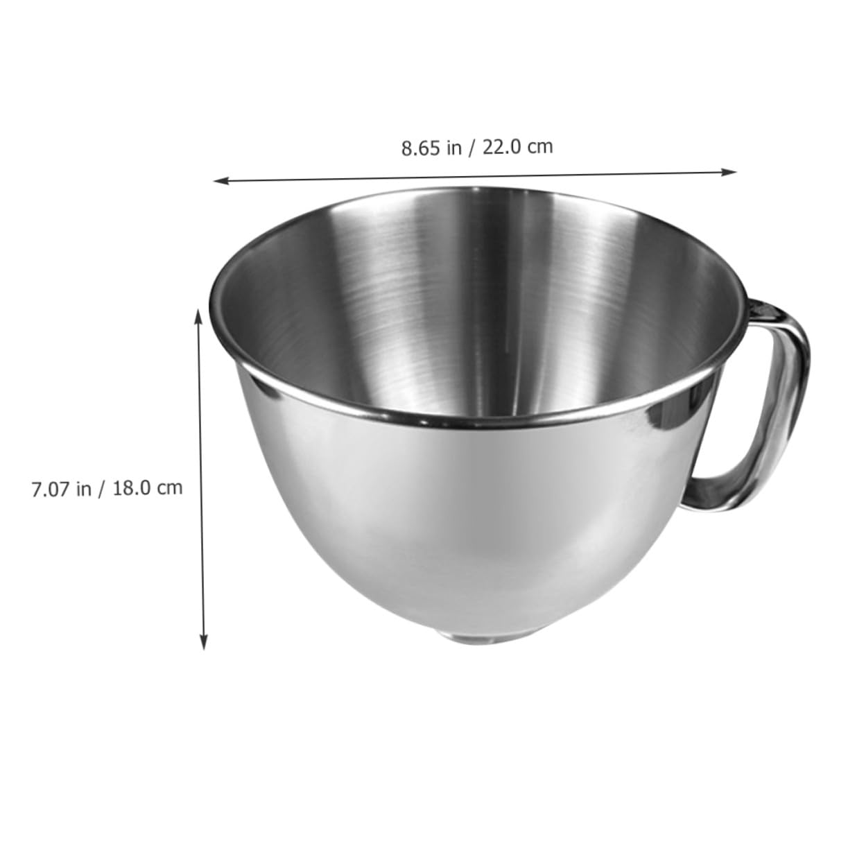 Kisangel Ciotola Per Impastatrice in Acciaio Resistente Da 4,7 Litri Compatibile Con Kitchenaid