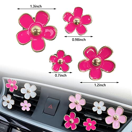 Image of 12 Pcs Daisy Flower Air Vent Clip, BetterJonny Colorful Car Air Conditioning Outlet Clip Car Vent Flowers Daisy Car Decorations for Girls Women Car Interior Decoration (3 Colors)