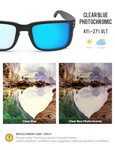 Image of BLAZERBUCK Anti-salt Replacement Lenses for Oakley Holbrook OO9102 Sunglasses, Anti-Scratch, Impact Resistant & Fit Perfectly