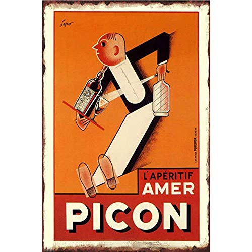 Froy Picon Mur en Métal Signe Rétro Fer Affiche Peinture Plaque Tôle Vintage Décoration Artisanat pour Café Bar Garage Maison Cover
