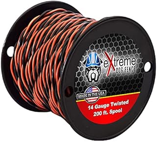 200ft Roll 14 Gauge Heavy Duty Professional Grade Twisted Dog Fence Wire - Compatible with All Brands