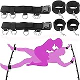 King Bed Sex Straps for Under Bed Restraints Bondage Sex Play BDSM Restraining Fetish Game Tie up Handcuffs Mattress Toys Adults Kit Set Couples Women Sex Furniture for Bedroom Sweater Dt6