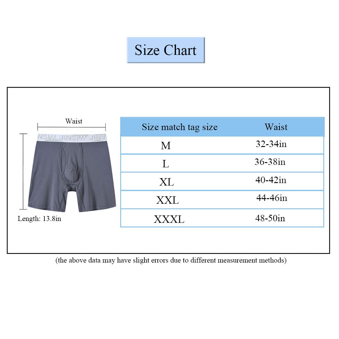 JINSHI Calzoncillos tipo bóxer de rayón de bambú para hombre, 942M07*paquete de 3, XX-Large