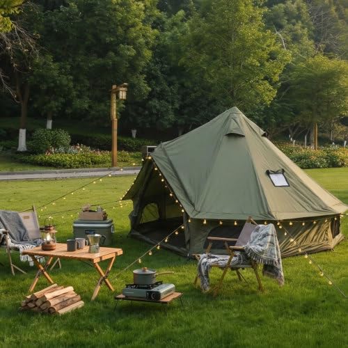 Carpa tipo Yurt para 4 estaciones, 6 personas, verde miniatura 5