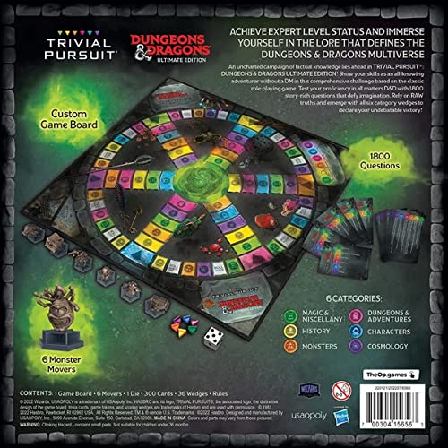 Trivial Pursuit: Dungeons & Dragons Ultimate Edition | Collectible Trivia Board Game Featuring 6 Monster Movers And 1800 Questions Across 6 Categories | Officially-Licensed D&D Game & Merchandise #TOP2