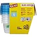 Glad Small Snack Design Series Food Storage Containers, Rectangle (9 Oz) -5 Count