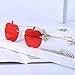LIOOBO 1pc Rimless Apple-shaped Sunglasses Funny Party Accessory Lightweight Decorative Eyewear for Summer Events Birthdays and Photos Fashion Prop
