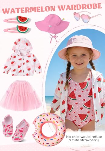 Image of Zando Girls Bathing Suit Size 2-10 Years - Cute Toddler Swimsuit Girl Adjustable One Piece Swimwear for Summer Beach Wear