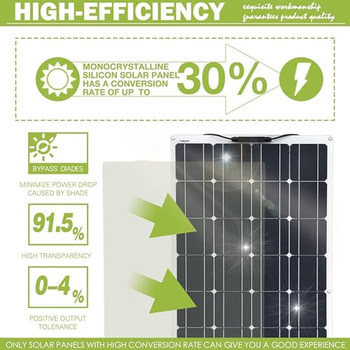 Panel solar flexible de 200W de alta eficiencia monocristalina 36V 4