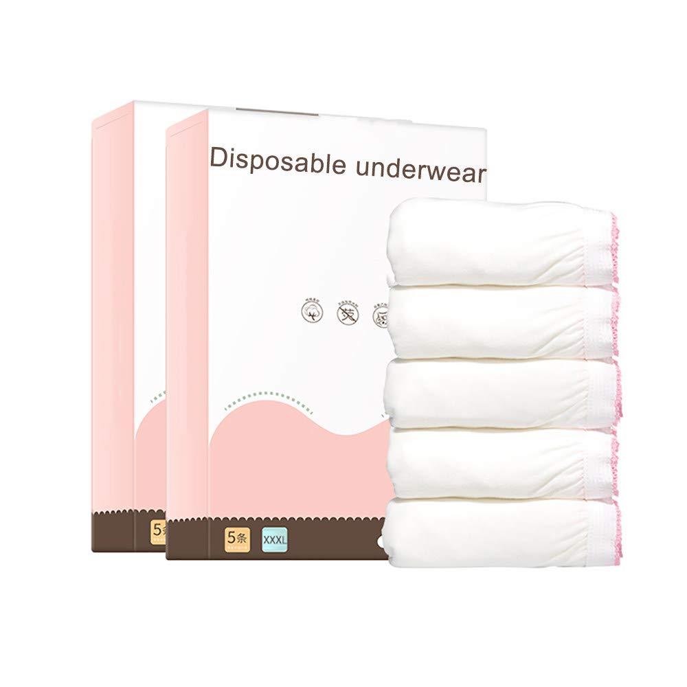 QJJMLQJJML Super Soft Disposable Underwear (10 Pieces) Disposable Underwear Comfortable And Lightweight Individually Wrapped Briefs,For Travel Delivery In Maternity Hospital,M