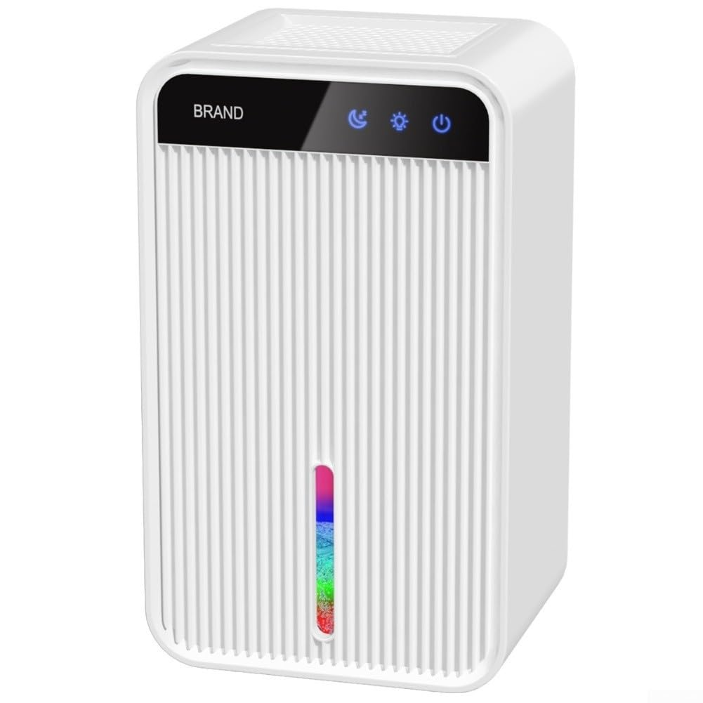 Deumidificatore elettrico compatto, capacità 1,8 litri, funzionamento ultra silenzioso, funzione di risparmio energetico, scarico automatico per asilo nido cantina armadio piccolo spazio
