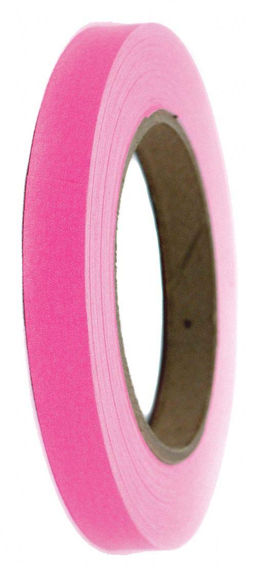 Carton Tape, Paper, Pink, 1/2 in. x 60 Yd.